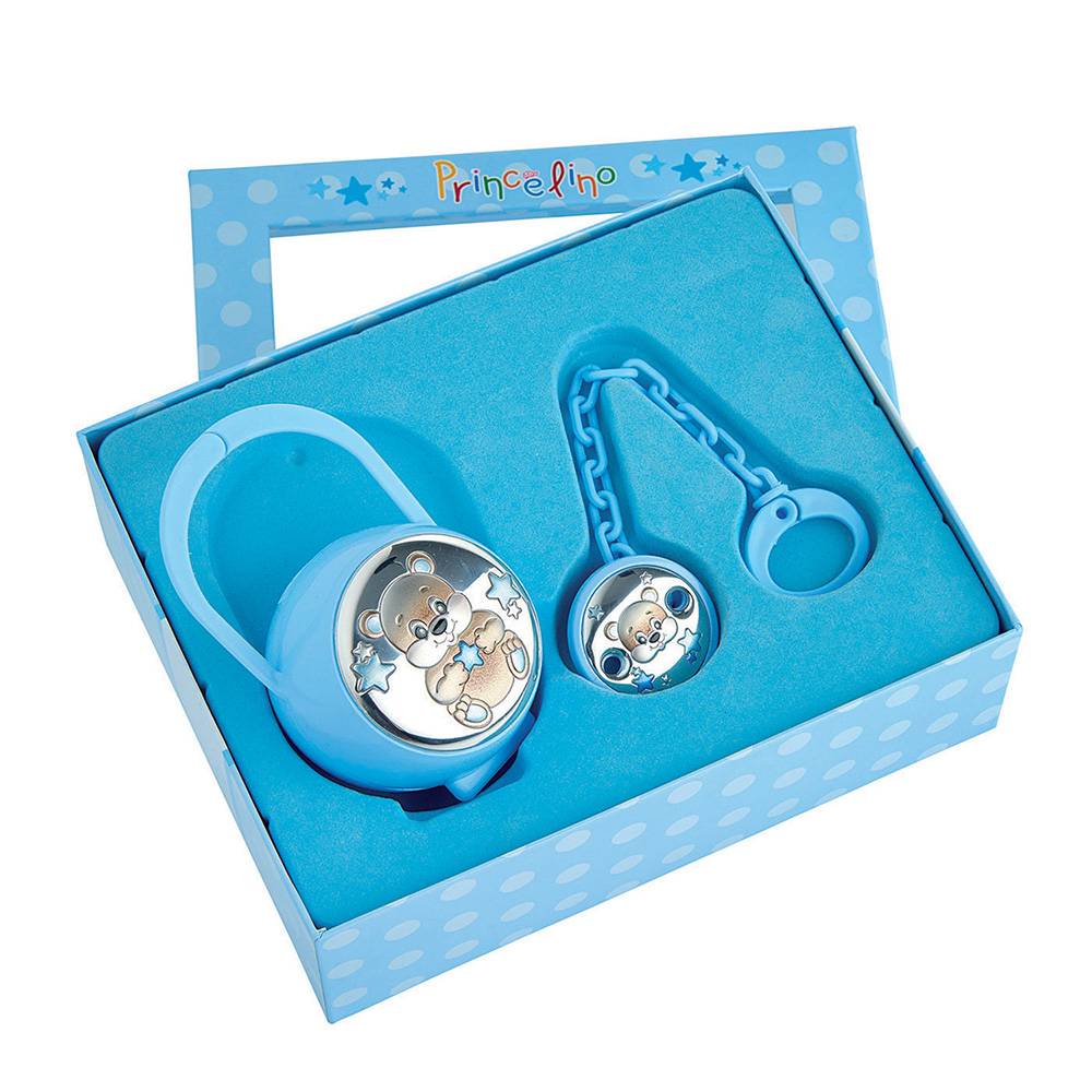 Children's set, for a boy with a pacifier case and pacifier holder