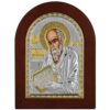 Άγιος ο Θεολόγος  Χαρακτηριστικά  Ασημένια 925ο.  Με ξύλινη μπορντούρα.  Διάσταση 10Χ14.  Δίχρωμη.