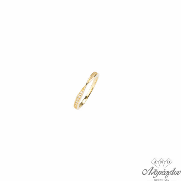 Ασημένιο δαχτυλίδι(βεράκι) 925 επιχρυσωμένο