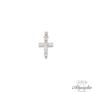 Silver  925 men's cross with the crucified. It opens on the bottom to put holy wood. COLOR: White DIMENSION:3,5cm