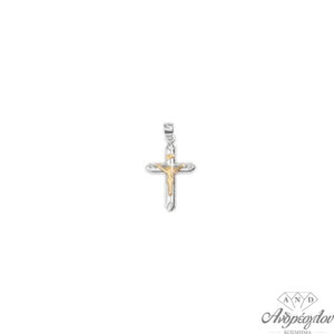 ΧΑΡΑΚΤΗΡΙΣΤΙΚΑ:ασημένιος  925 ανδρικός σταυρός με τον εσταυρωμένο και  επίχρυσες λεπτομέριες ΧΡΩΜΑ:Λευκό-Χρυσό ΔΙΑΣΤΑΣΗ:3 cm