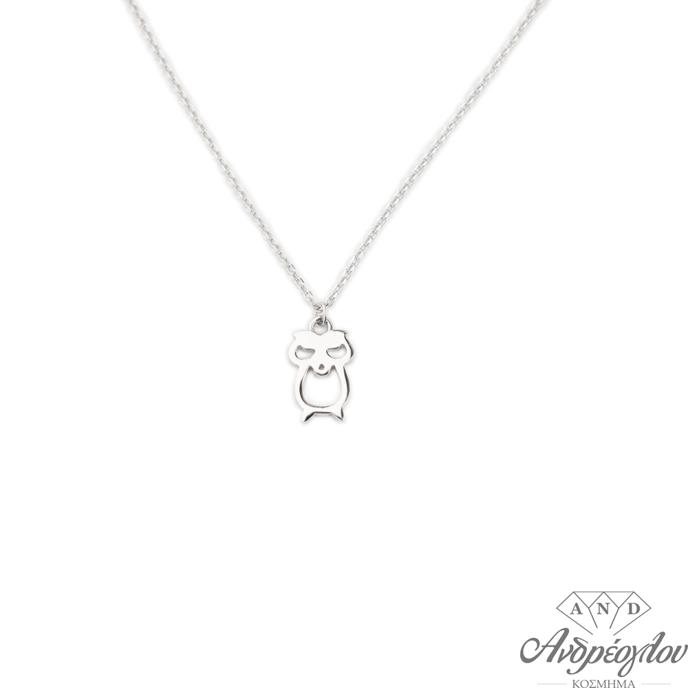Silver 925 children's pendant, owls.  It has 24 carat platinum plating