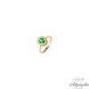 14ct Gold Ring.  It has a special green oval zircon stone, in suede