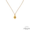 14ct Gold Necklace.  It has a detachable pendant in a vintage rhombus design