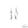 Description: 14ct Gold Pendant Earrings. They have a safety clasp and are 6 cm.