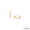 14ct gold earrings, rings.  They have a safety clasp as well as a special twisted design.
