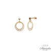 14ct gold earrings.  They have a special hanging design that consists of two colors