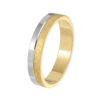 Gold engagement- wedding ring.
