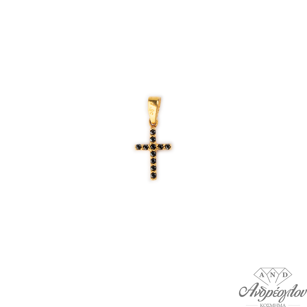 14ct Gold Pendant, Cross.  It has two sides